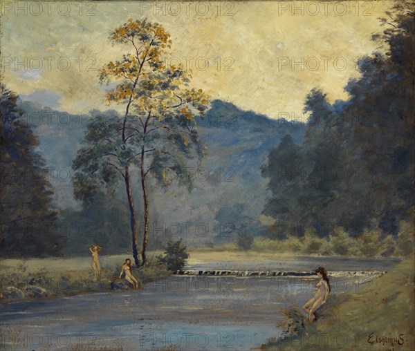 Three Girls and River, 1907.