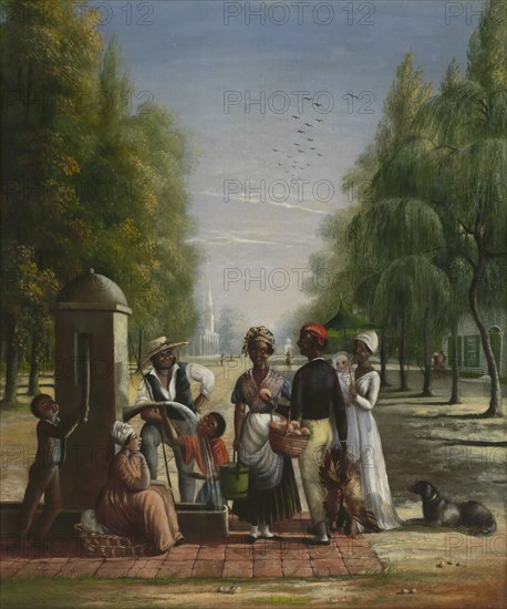 Servants at a Pump, ca. 1840.
