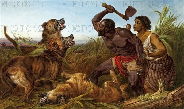 The Hunted Slaves, 1862. Creator: Richard Ansdell.