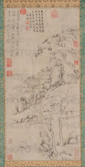 Hillside and bamboos, 17th century. Style of Ni Zan.