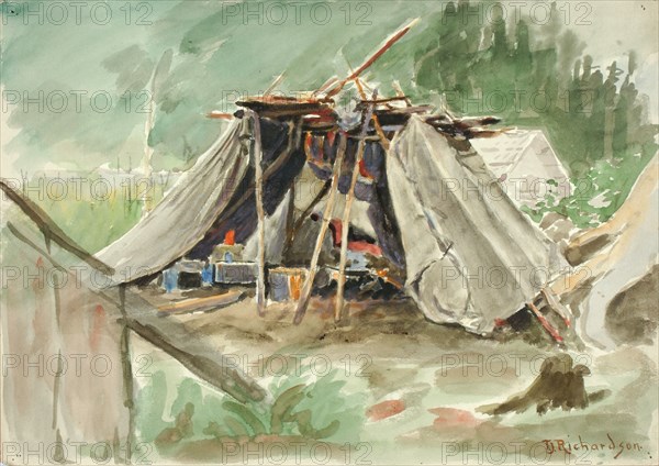 Indian Camp, Alaska, ca. 1880-1914.