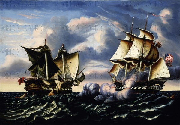 Capture of H.B.M. Frigate Macedonian by U.S. Frigate United States, October 25, 1812, 1852.