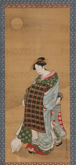 A Courtesan and her attendant, 1735-1868.