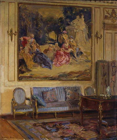 Boudoir, Chateau de Chaalis, 1914.