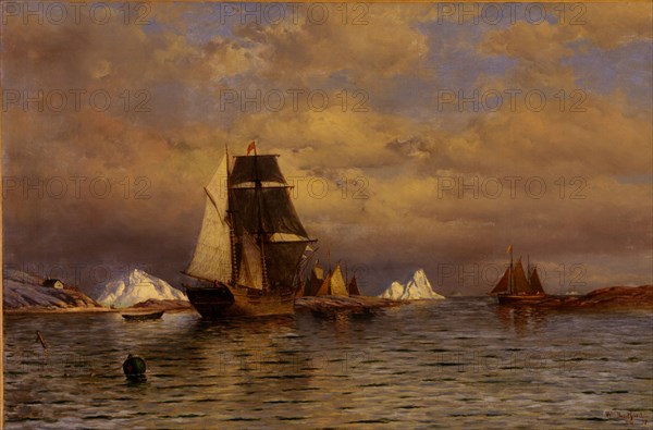 Looking out of Battle Harbor, 1877.