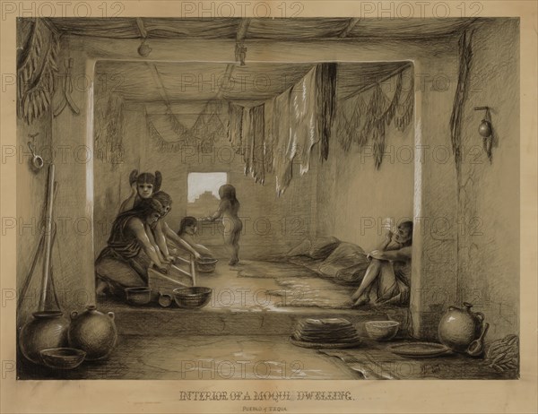 Interior of a Hopi Dwelling, late 19th-early 20th century.