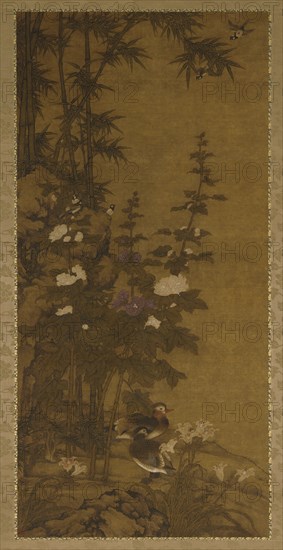 Hollyhocks and Ducks, 16th century.