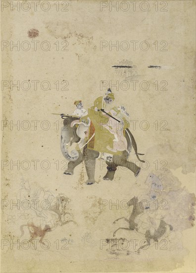 Tiger hunting, 18th century.