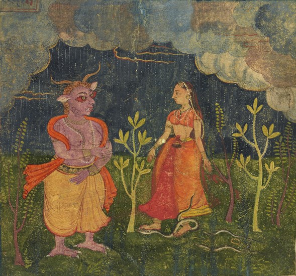 Abhisarika Nayika, folio from a Rasikpriya, ca. 1615-1625. - Photo12 ...