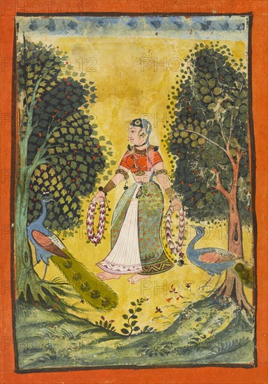 Kakubha Ragini, folio from a Ragamala, ca. 1630.