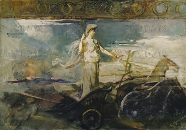 Minerva in a Chariot, ca. 1894.