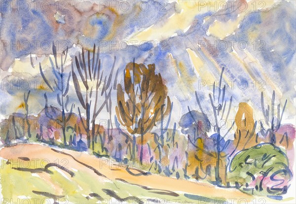 Watercolor no. 63, Road, 1930.