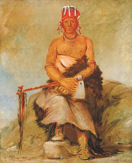 A'h-sha-la-cóots-ah, Mole in the Forehead, Chief of the Republican Pawnee, 1832.