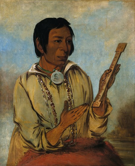 Ma-shée-na, Elk's Horns, a Subchief, 1830.