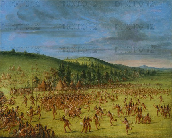 Ball-play of the Choctaw--Ball Up, 1846-1850.