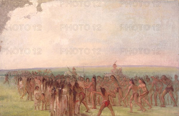 Footrace behind the Mandan Village, 1832-1833.