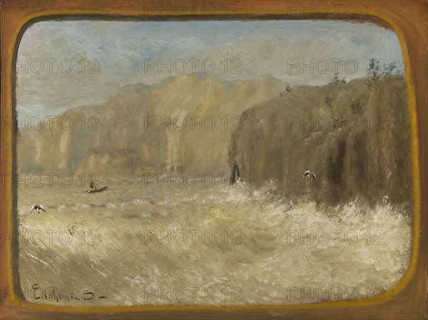 Two Gulls and Cliffs, ca. 1913-1921.