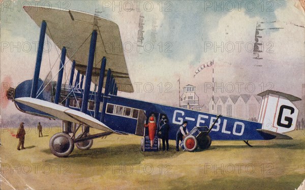 Imperial Airways Liner, Argosy, 1934. The Armstrong Whitworth Argosy, a three-engine biplane airliner designed and produced by the British aircraft manufacturer Armstrong Whitworth Aircraft, was the company's first airliner.