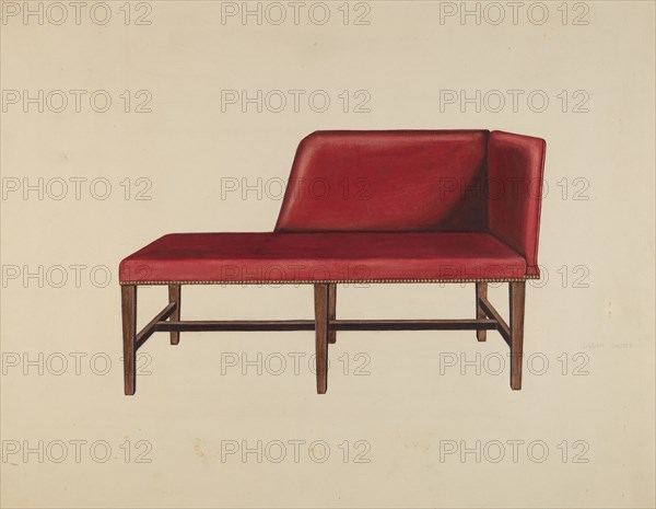 Settee or Chaise Lounge, c. 1939.