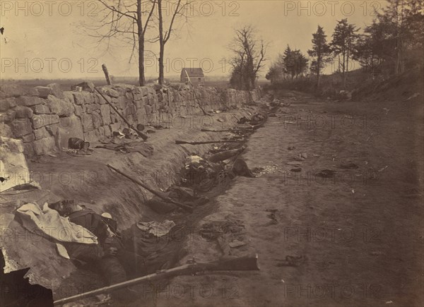 Stone Wall, Rear of Fredericksburg, with Rebel Dead, May 3, 1863.
