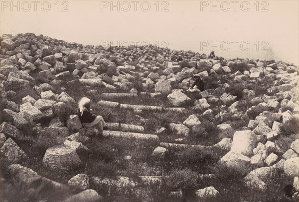 Ruins near Beirut, Lebanon, 1864.