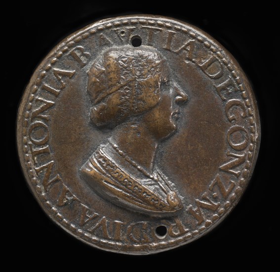 Antonia del Balzo, 1441-1538, Wife of Gianfrancesco Gonzaga di Rodigo 1479 [obverse].