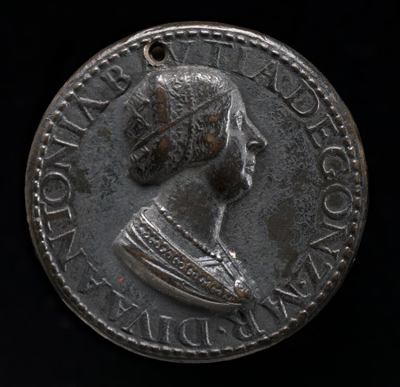 Antonia del Balzo, 1441-1538, Wife of Gianfrancesco Gonzaga di Rodigo 1479 [obverse].