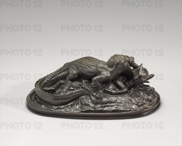 Crocodile Devouring an Antelope, model n.d., cast after 1845 by 1873.
