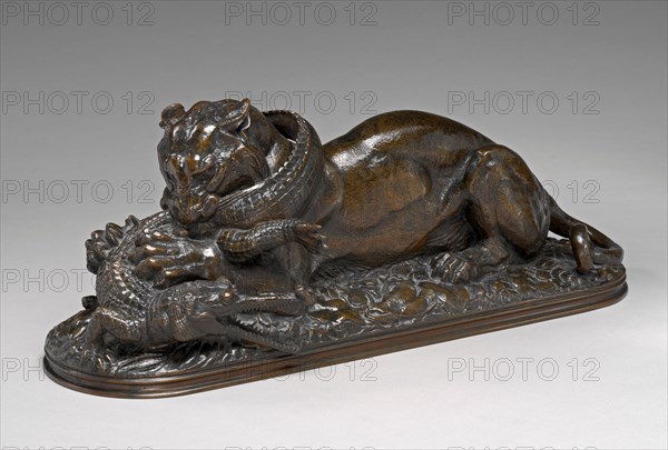 Tiger Devouring a Gavial of the Ganges, model 1831.