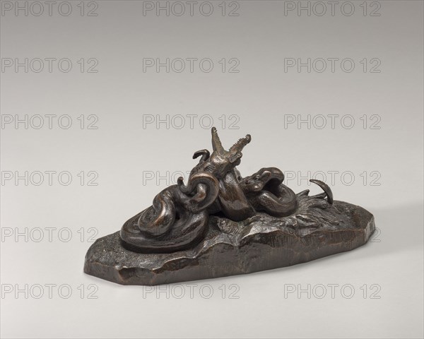 Python Crushing a Crocodile, model 1841, cast by 1873.