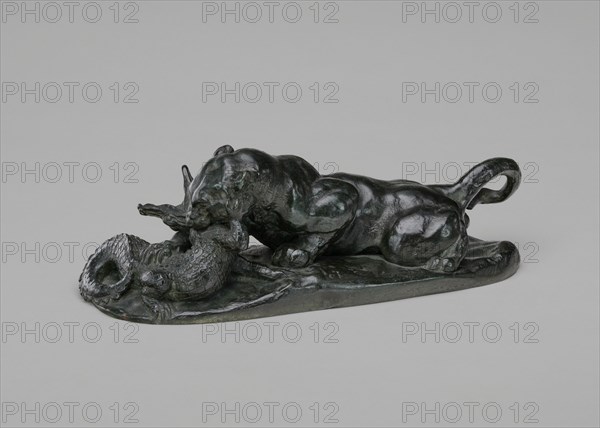 Jaguar Devouring a Crocodile, model n.d., cast c. 1862/1873.