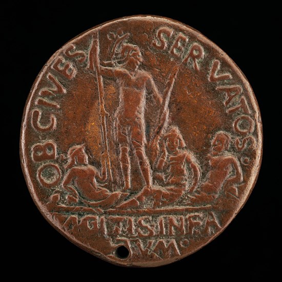 Figure in Antique Armor [reverse].