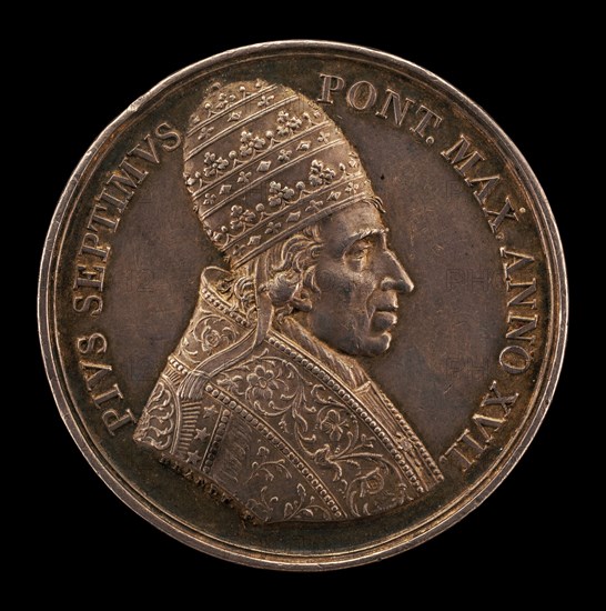 Pius VII (Barnaba Chiaramonti, 1742-1823), Pope 1800 [obverse], 1816.