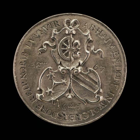 Shields of Fürer von Haimendorf and His Two Wives [reverse], 1645.