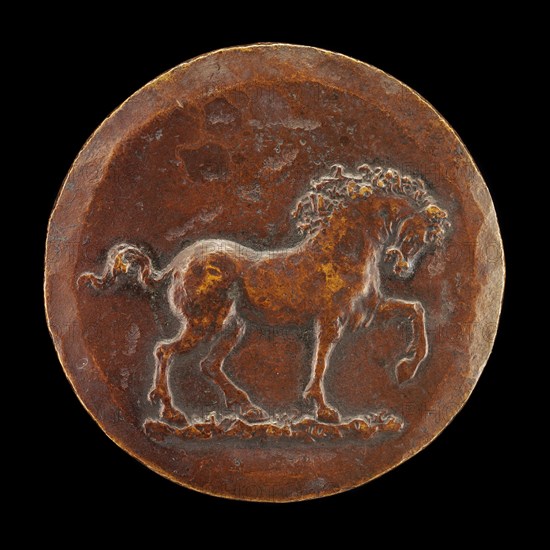 Horse Pawing the Earth [reverse], c. 1550. Attributed to Danese Cattaneo.