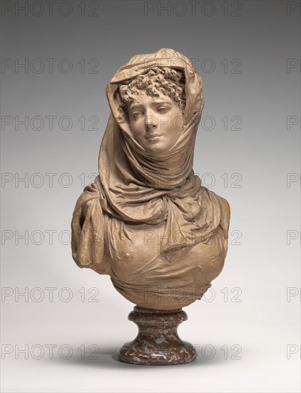 Fantasy Bust of a Veiled Woman (Marguerite Bellanger?), c. 1865/1870.