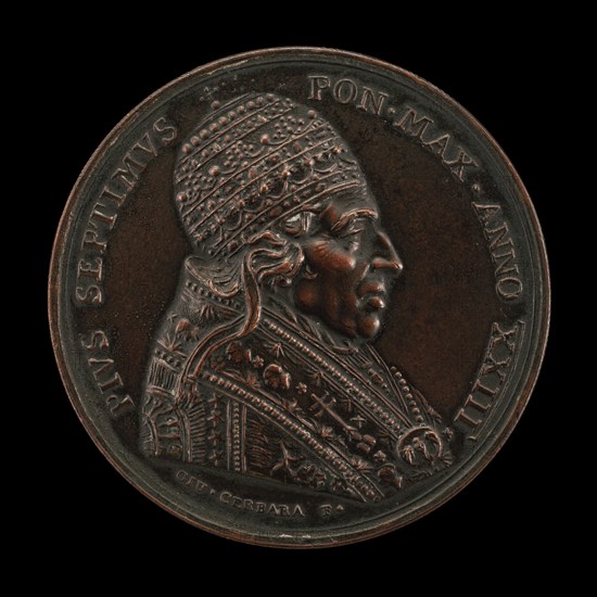 Pius VII (Barnaba Chiaramonti, 1742-1823), Pope 1800 [obverse], 1822/1823.