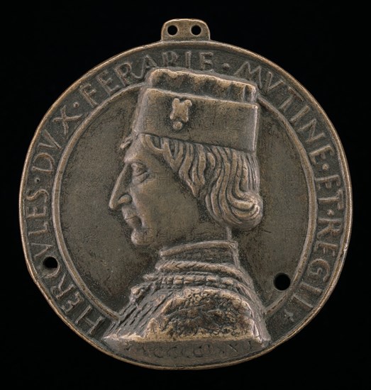 Ercole I d'Este, 1431-1505, Duke of Ferrara, Modena, and Reggio 1471 [obverse], 1472.