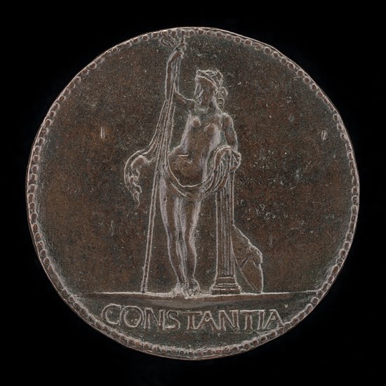 Constancy Resting on Staff and Column [reverse].