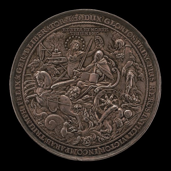 Triumph of King Gustavus Adolphus [reverse], 1634.