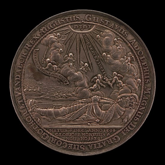 Death of Gustavus II Adolphus, 1594-1632, King of Sweden 1611 [obverse], 1634.