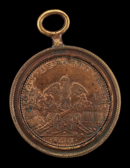 Eagle Astride Two Cannons (The Artillery) [reverse], 1601.