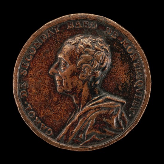 Charles de Secondat, Baron of La Brède and Montesquieu, 1689-1755, Philosophical Historian [obverse], 1753.