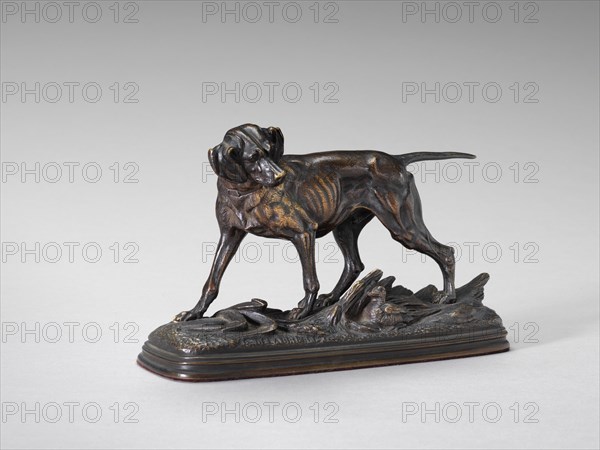 Pointer Standing over a Pheasant, 19th-early 20th century.