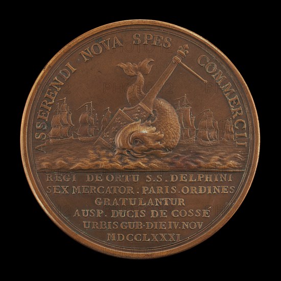 The Birth of the Dauphin, for the Marchands Corps [reverse], 1781.