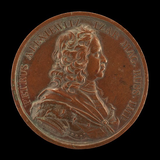 Peter the Great, 1672-1725, Czar of Russia 1682 [obverse], 1717.