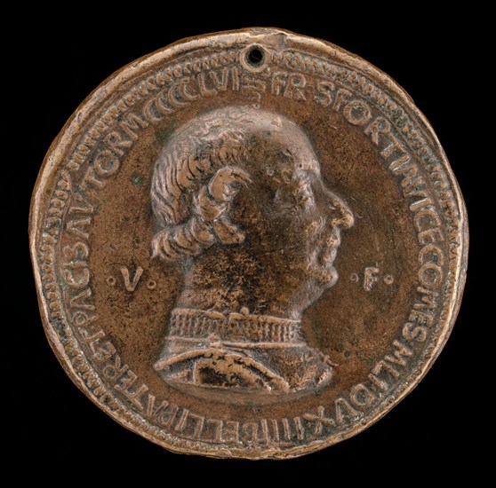 Francesco I Sforza, 1401-1466, 4th Duke of Milan 1450 [obverse], 1459.