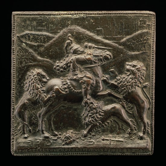 A Horseman Attacked by Three Lions.