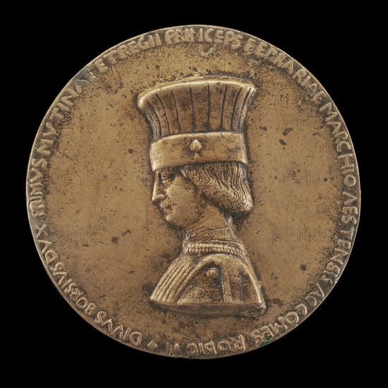 Borso d'Este, 1413-1471, Marquess of Ferrara 1450, Duke of Modena...[obverse], c. 1475/1505. Creator: Unknown.