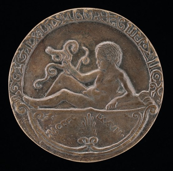 Alfonso as Infant Hercules [reverse], 1477.